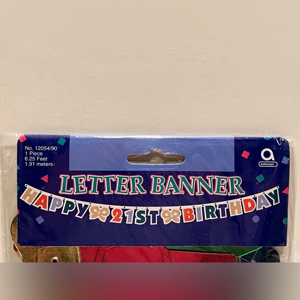 NWT HAPPY 21st BIRTHDAY LETTER BANNER.
